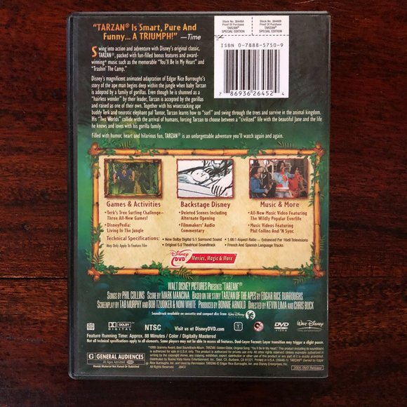 Tarzan Disney's Original Adventure DVD - Picture 2 of 4